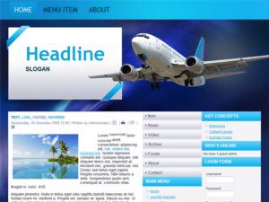 free joomla template air travel business