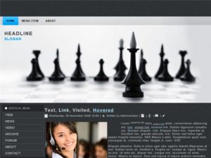 free drupal theme black column