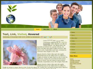 free drupal theme green internet search